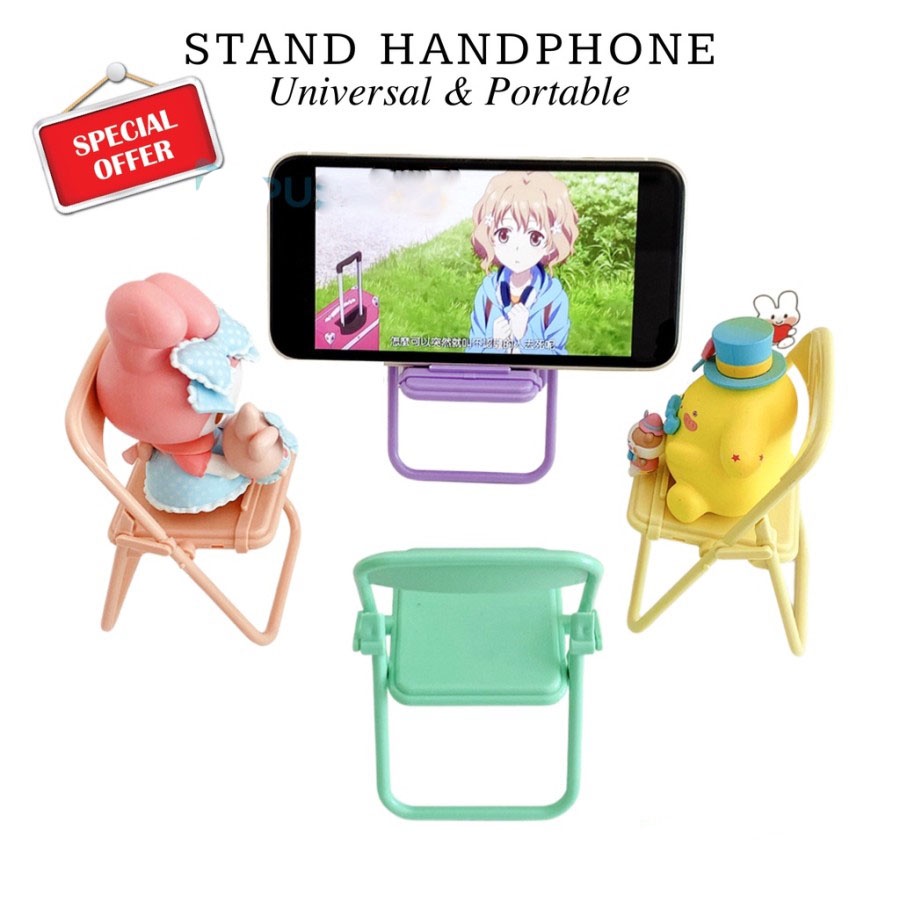 STAND HP KURSI MACARON / STAND HOLDER HP MODEL KURSI / HOLDER HP KURSI LIPAT / FOLDING CHAIR STAND HOLDER