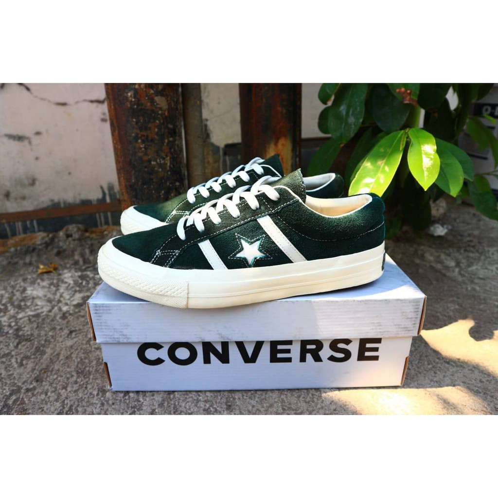 SEPATU CONVERSE CONS ONE STAR PLAYER OX GREEN WHITE HITAM PUTIH KUALITAS GRADE ORI
