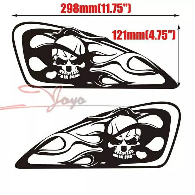 STICKER motor CB RACING TENGKORAK API TANK HARLEY ATAU VESPA