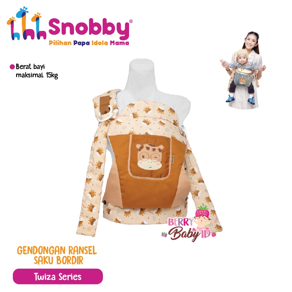 Snobby Gendongan Bayi Depan Baby Carrier Ransel Saku 3 Posisi Gendong Berry Mart