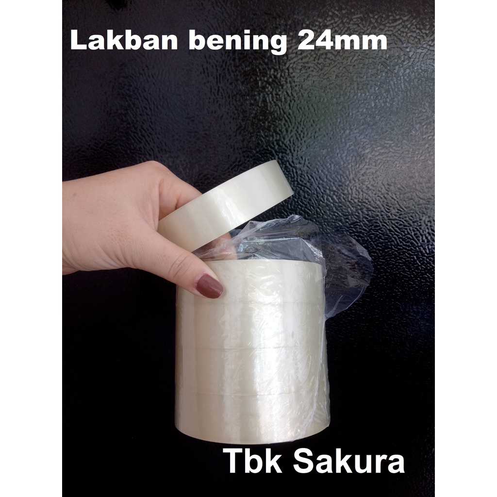 

Lakban Bening sedang 24mm (2jari)