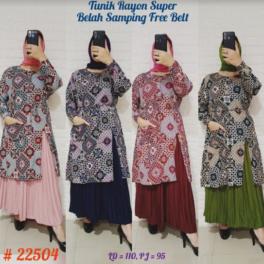 Tunik Wanita atasan panjang rayon dress 22504 MELROSE GROSIR