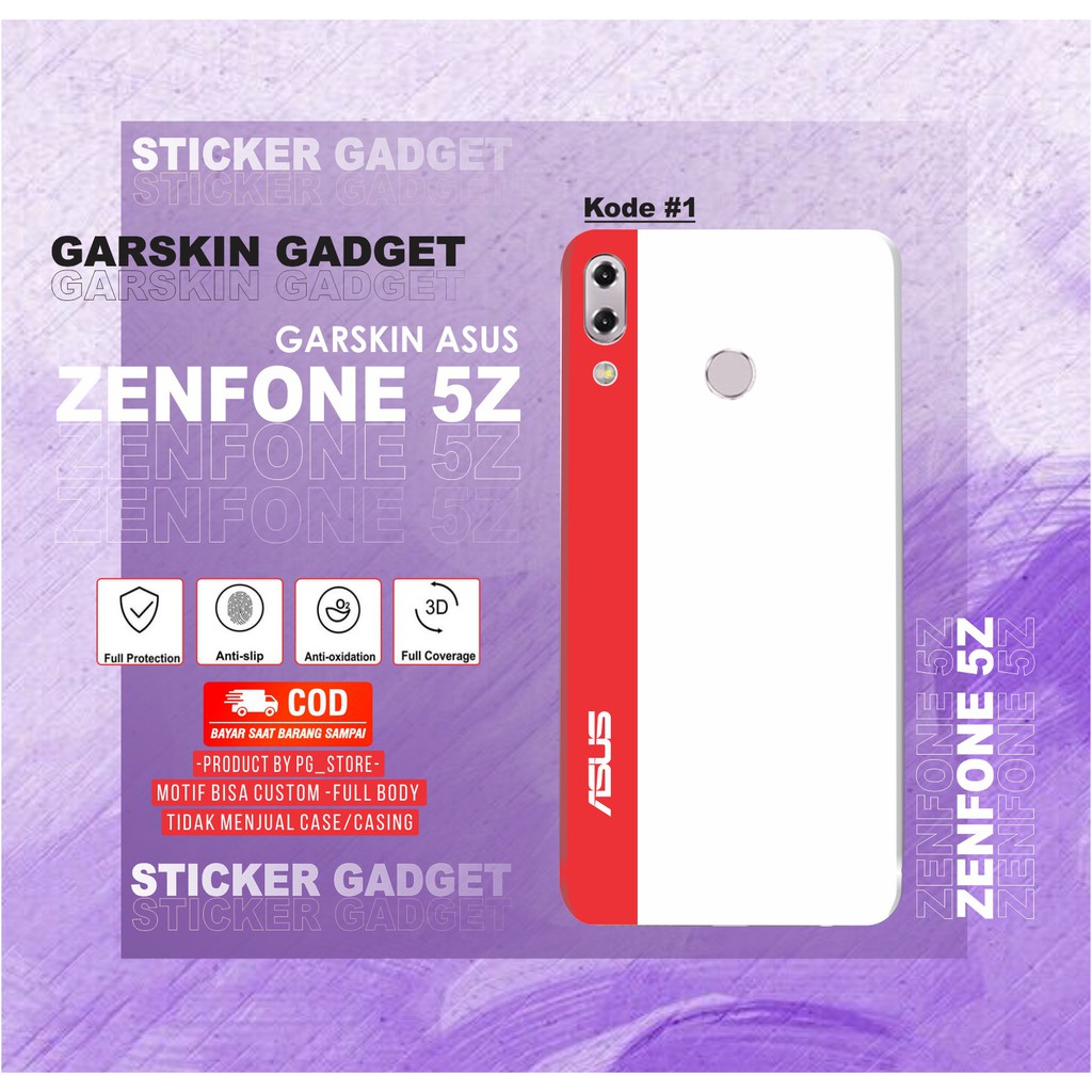 Garskin Asus Zenfone 5Z Sticker Motif Color Tone (Isi 2pcs)