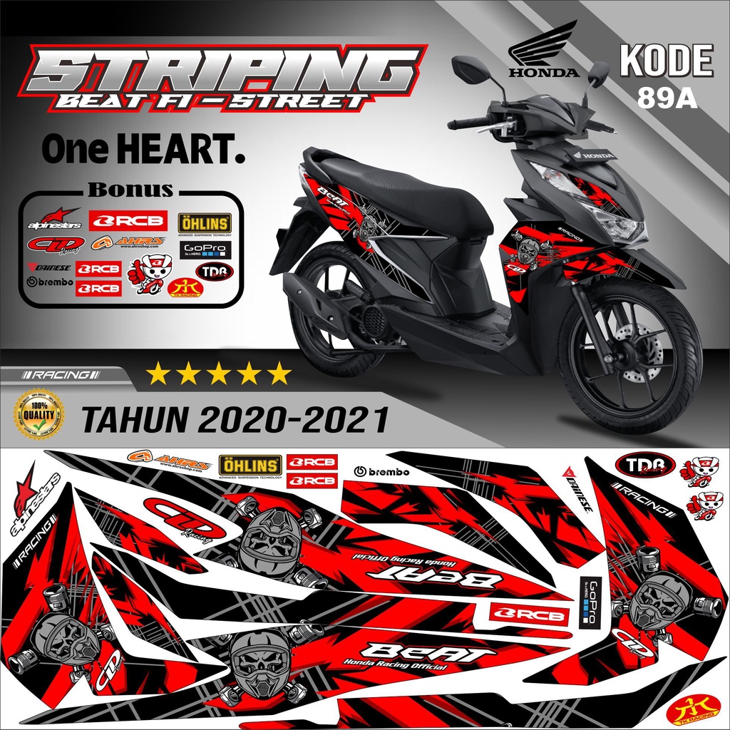 Striping Beat New Stiker Beat Variasi kode 89