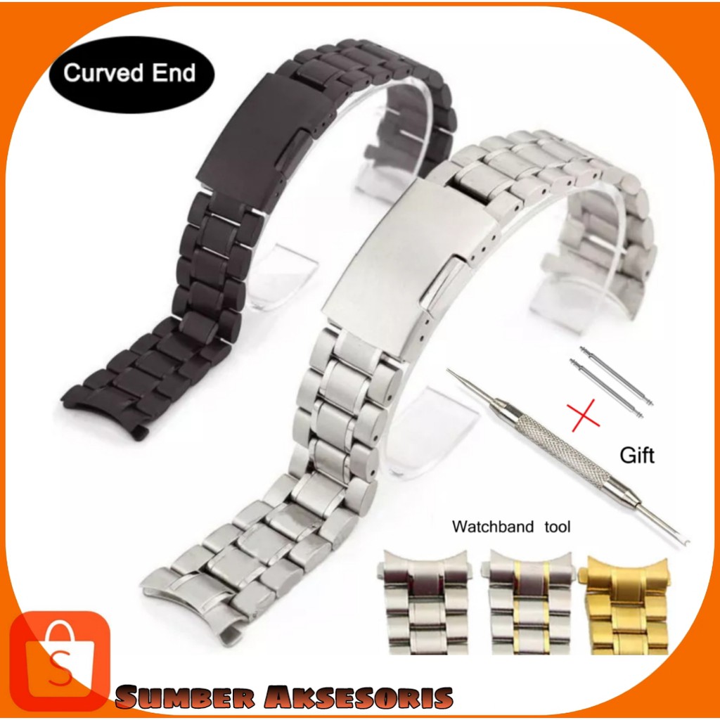 Tali Jam tangan Rante Rantai AC Expedition Universal Strap Tali Jam Metal Stainless Steel Thick Watc