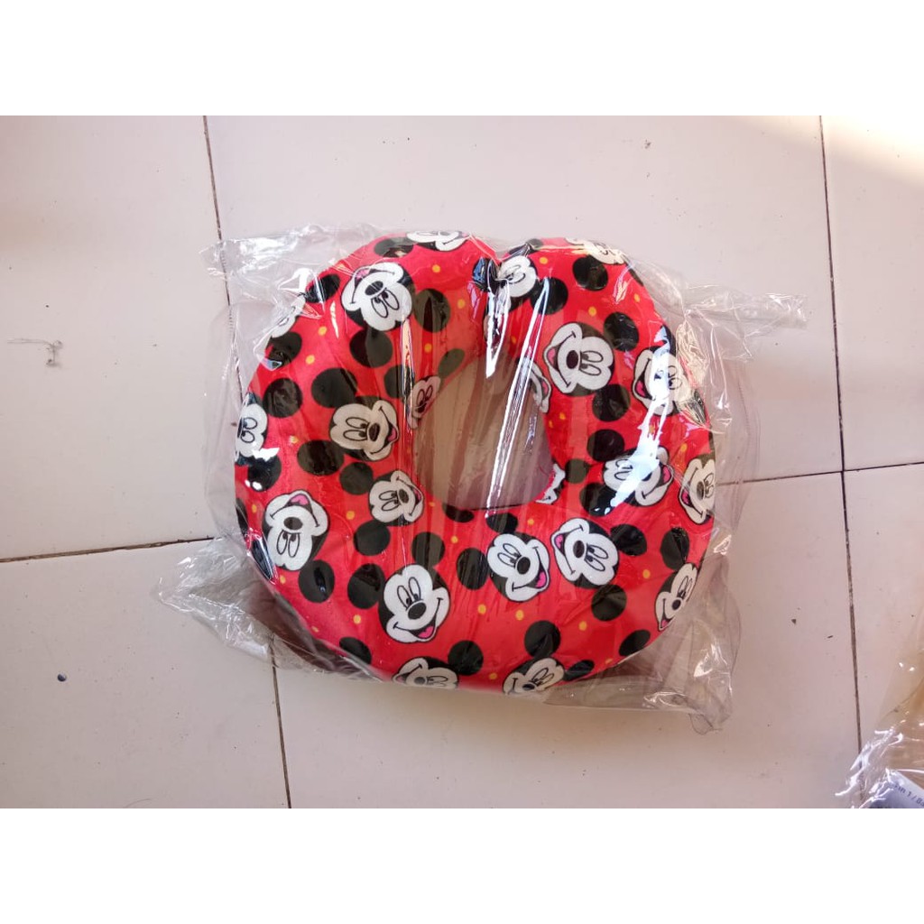 Bantal Leher Premium Mickey Printing