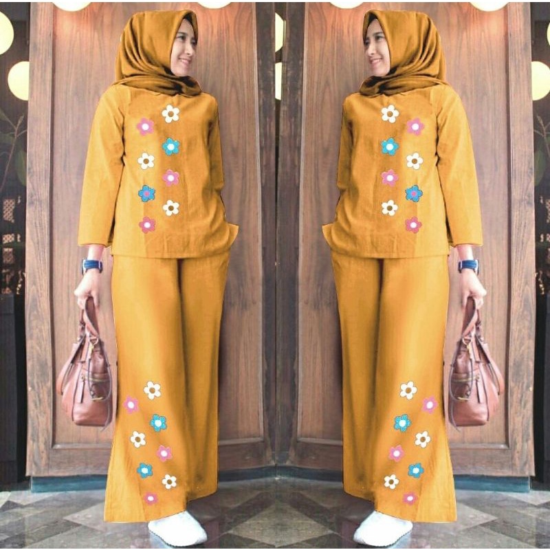 Fashion Baju Setelan Remaja Mustafa Pakaian Wanita muslim Gamis Elegant Murah Setelan Terbaru 2021