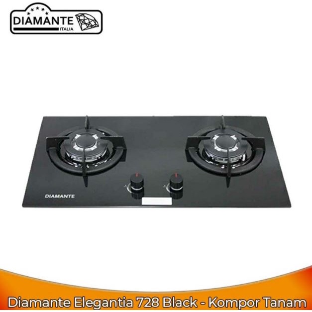 Kompor tanam Diamante Elegantia 728 2 tungku