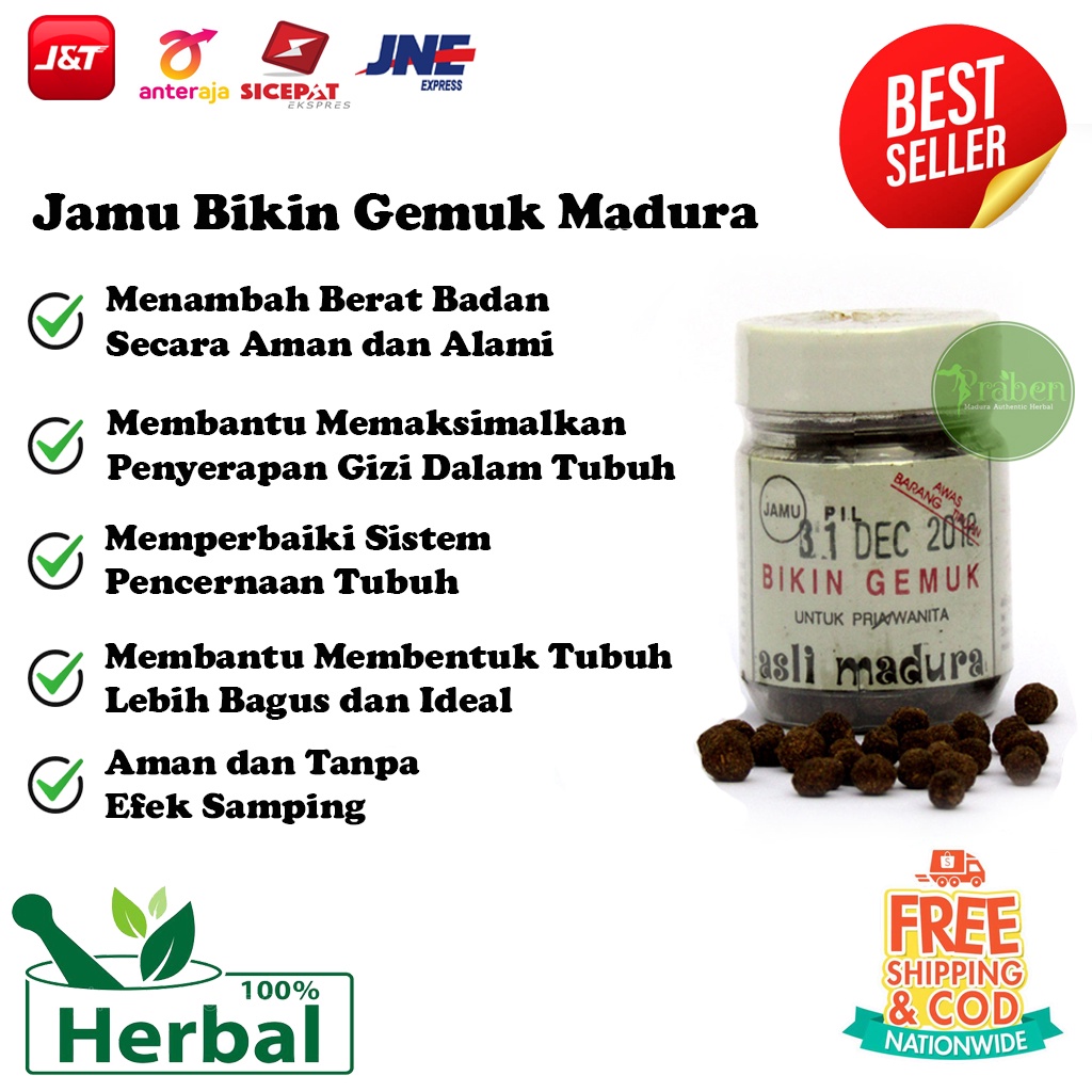 JAMU BIKIN GEMUK Obat gemuk Obat penggemuk badan Jamu madura herbal
