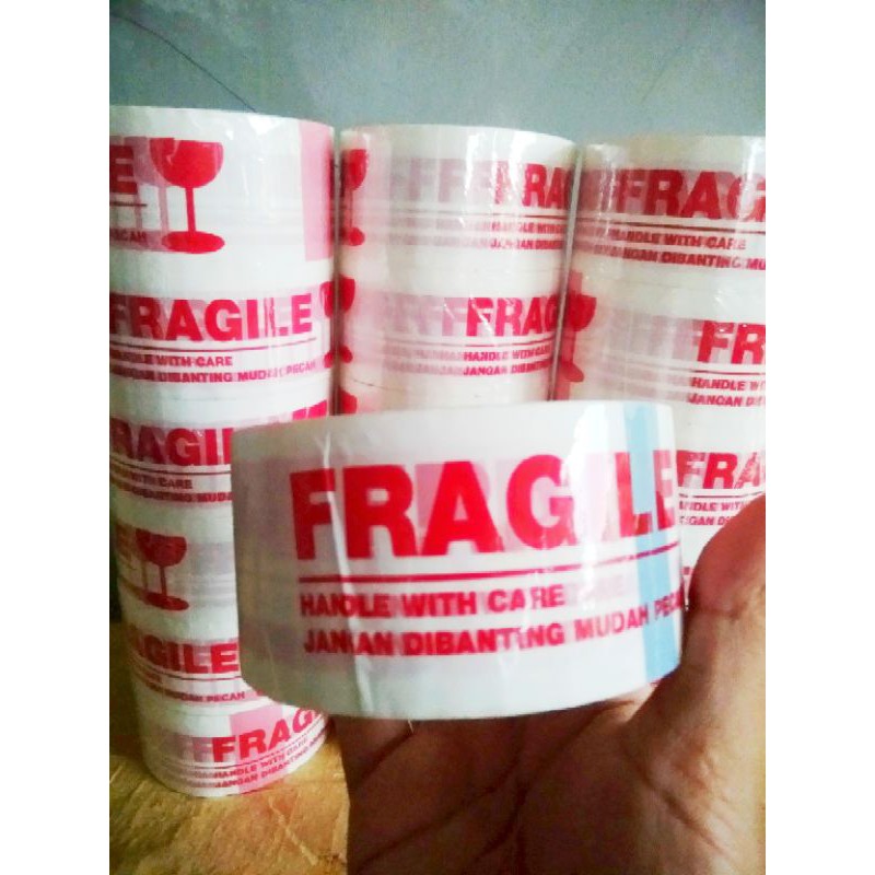 

1 Pcs Lakban Fragile 2 inc 72 yard merk hoki / setara