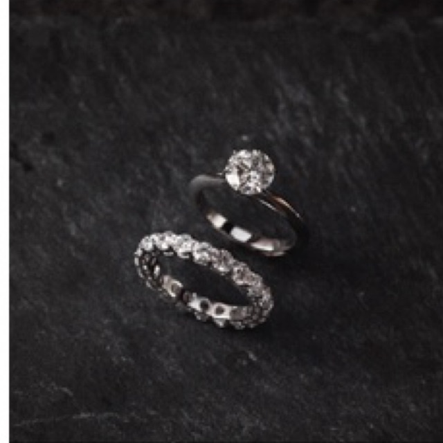 2ct moissanite ring - cincin moissanite - emily ring - 16,5 mm