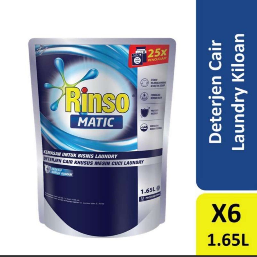 rinso matic cair profesional 1 65 1 65 1 8 1 8 l liter