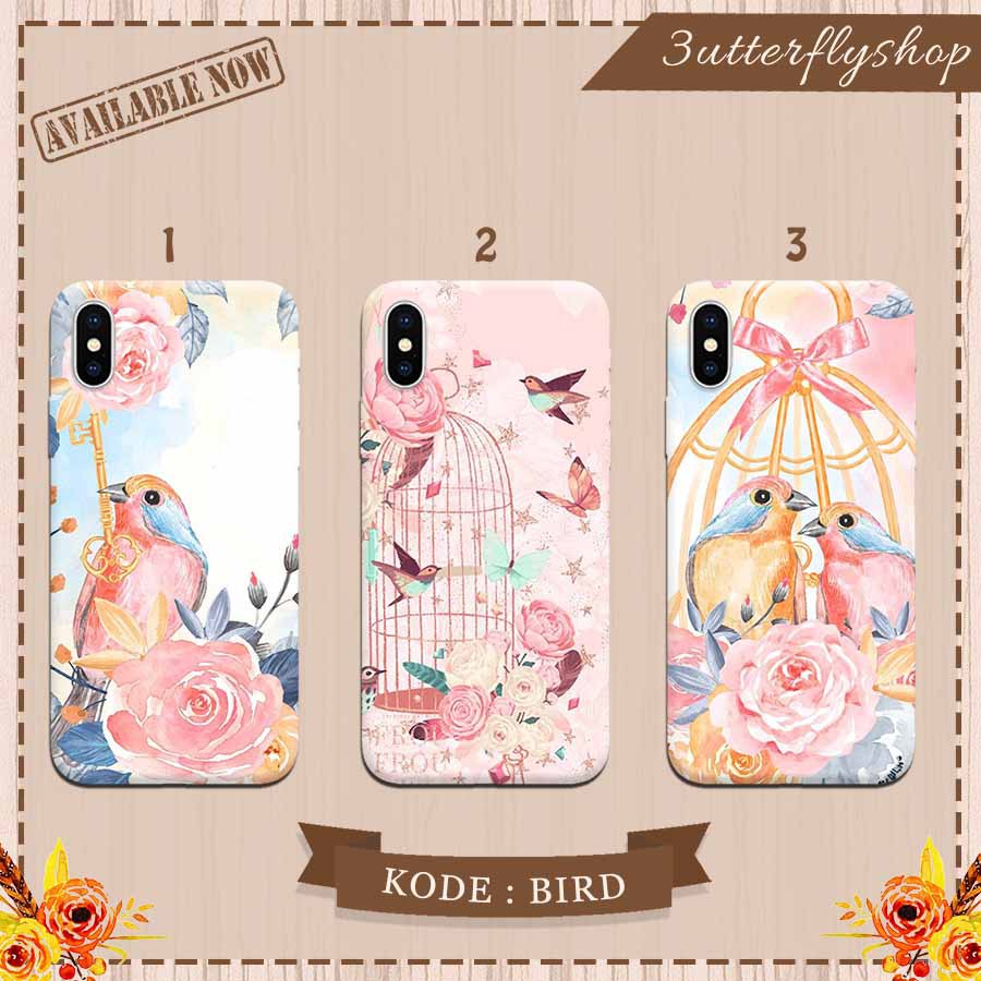 Bird Floral Pastel Pinky case Oppo Vivo Realme Redmi Xiaomi Samsung iphone