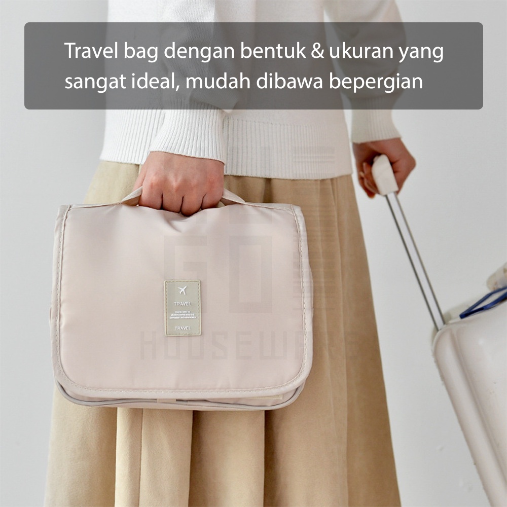 HUGO Tas Penyimpanan Kosmetik Tas Makeup Aksesoris Multifungsi Travel Bag Pouch Makeup Organizer