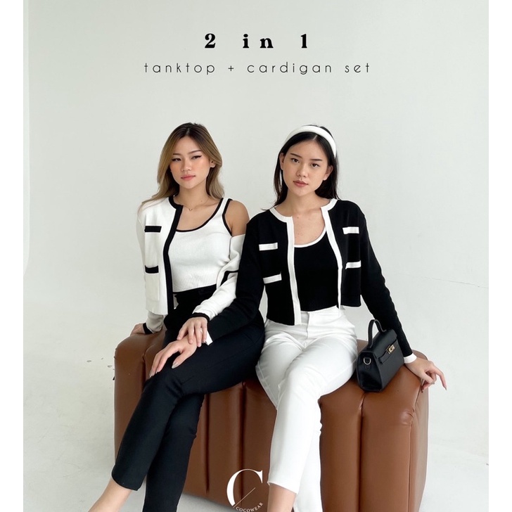 CAROLINE TOP - ATASAN 2 in 1 PREMIUM WANITA