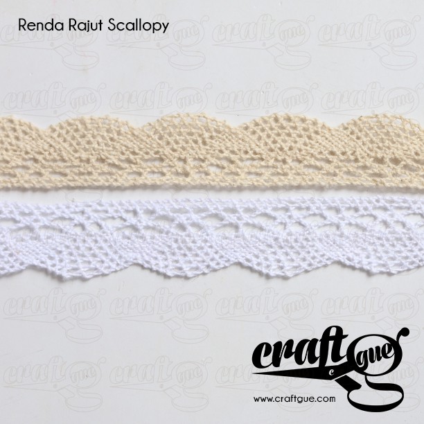 Renda Rajut Scallopy  (Roll)