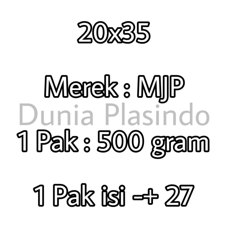 Plastik PP Bening MJP Tebal 0.12 uk. 20x30 20x35 Kaku untuk Packing Kemasan Snack Kerupuk
