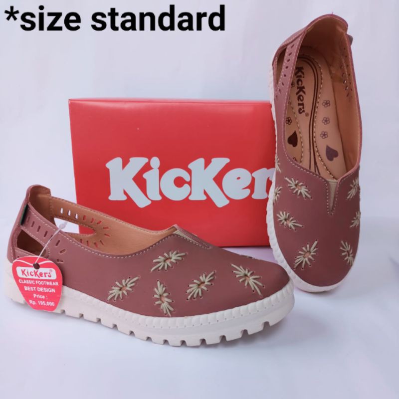  SEPATU  WANITA  KICKERS  SLIP ON JUMBO BIG SIZE MURAH ROSI 18 