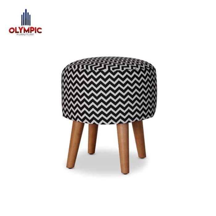Kursi Kayu - Olympic Mushroom Stool Kursi Bangku Sofa Bulat Minimalis Kaki Kayu