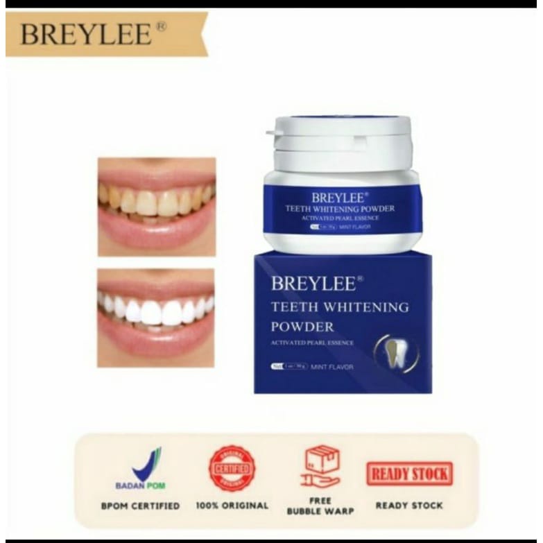 BREYLEE Teeth Whitening Powder &amp; Pen - Mencerahkan Gigi