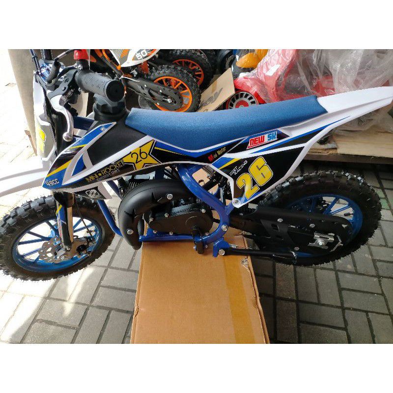 MOTOR MEDIUM TRAIL NEW SK DENGAN RANGKA KOKOH BODY BESAR MESIN 2 TAK