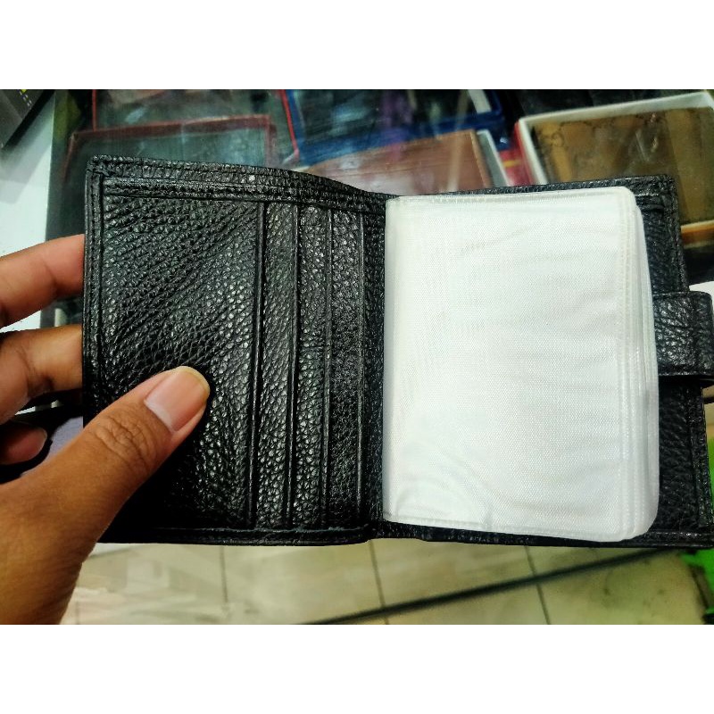 Dompet tempat kartu nama card holder kulit asli Original Luis figo