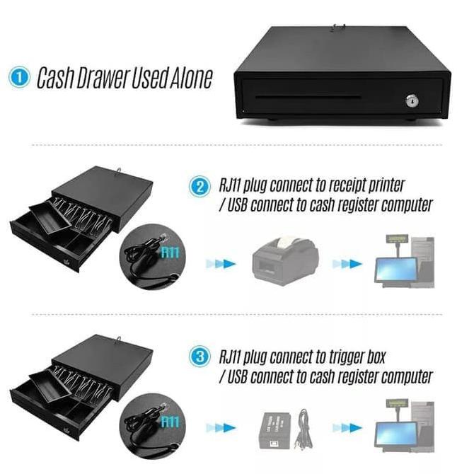 CASH DRAWER / LACI KASIR / LACI UANG EPPOS RJ- 11 (37 x 33 Cm )