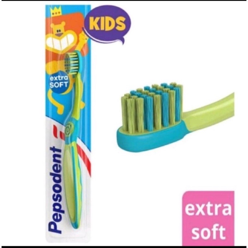 Pepsodent Sikat Gigi Anak Bulu Extra Lembut  Pepsoden Tooth Brush Kids Extra Soft Brush Pembersih Gigi Anak