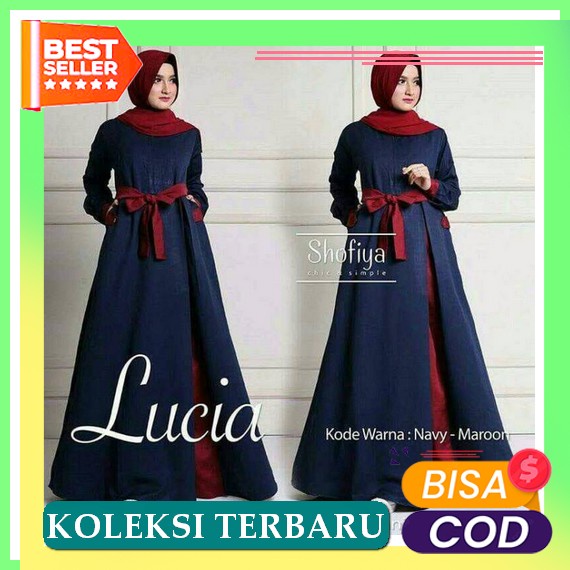 Wow Fashion Baju Pakaian Gamis Dres Dress Busana Syari Syar'I Lebaraan Pesta Kondangan Kerja Ibu Ham