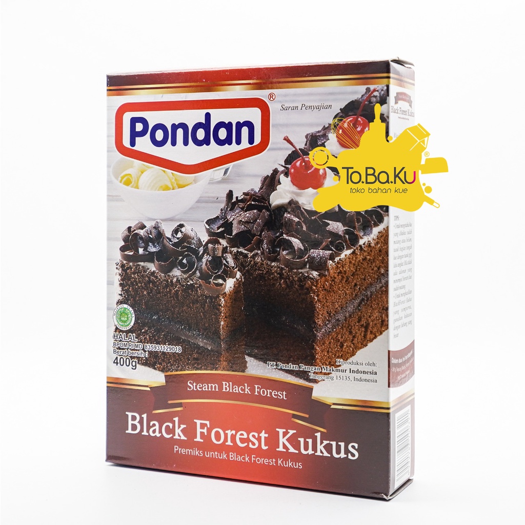 

Pondan Cake Mix Black Forest Kukus 400gr