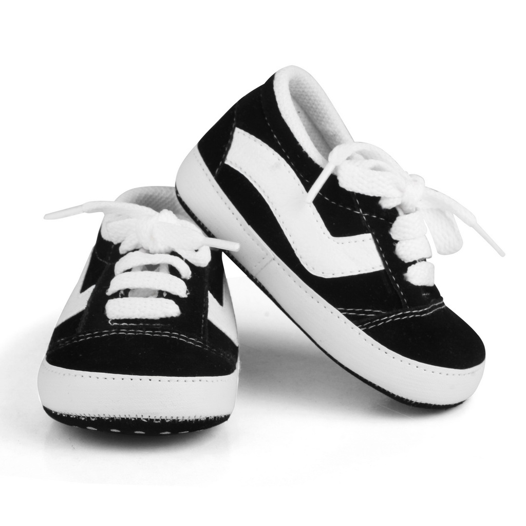 sepatu baby 0-9 bulan canvas ringan Hitam NB02