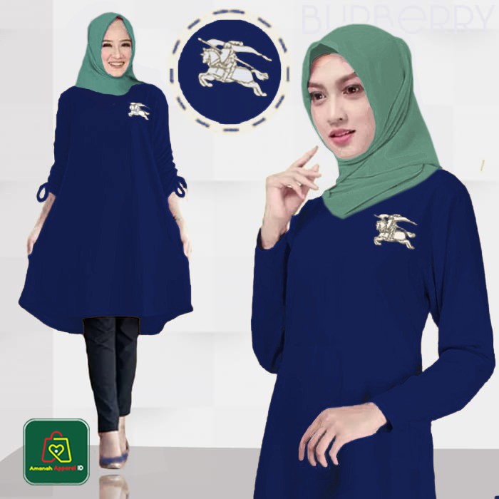 Baju Atasan Wanita Muslim TUNIK MYB3RRY Babyterry Size XL - XXXL / 09040-09046