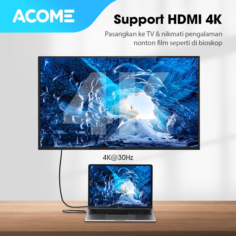 ACOME 11 in 1 USB Type C HUB to HDMI Adapter Docking Station Garansi Resmi 1 Tahun AHT900