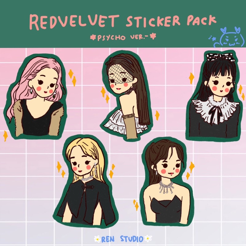 

Redvelet Sticker Pack (Psycho ver.) korean sticker/sparkle sticker