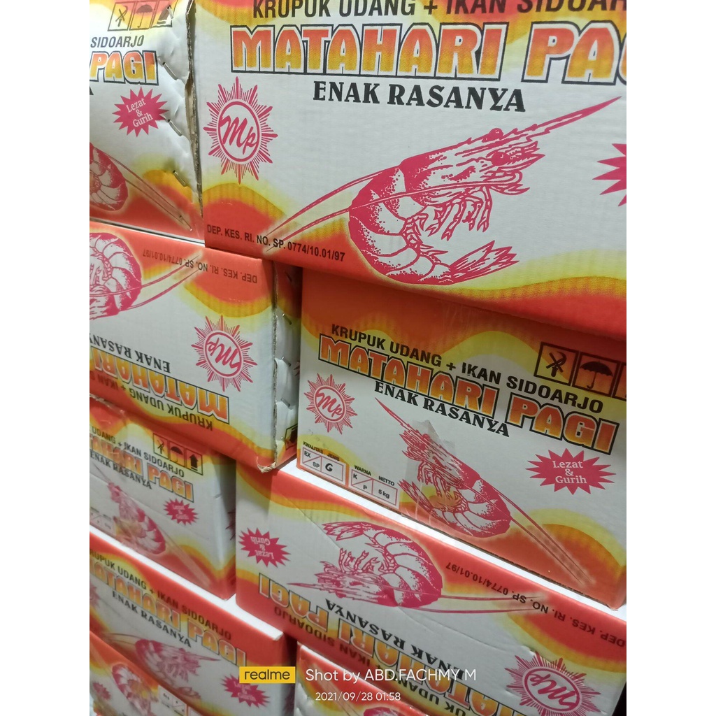 Kerupuk Udang Mentah Cap MATAHARI PAGI Krupuk Udang Matahari Pagi MP - Beli Banyak = Makin Murah