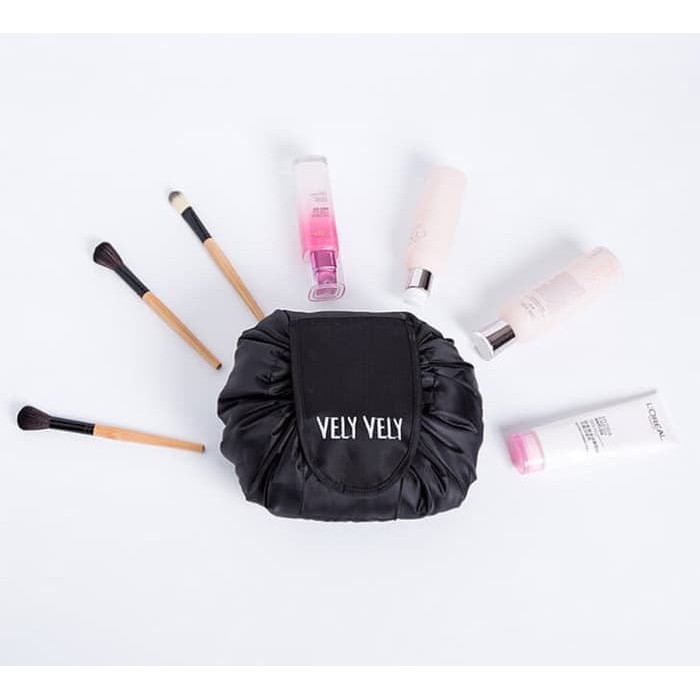 Vely Magic Travel Make Up Pouch / Lazy Cosmetic Big Capacity Bag Tas Kosmetik