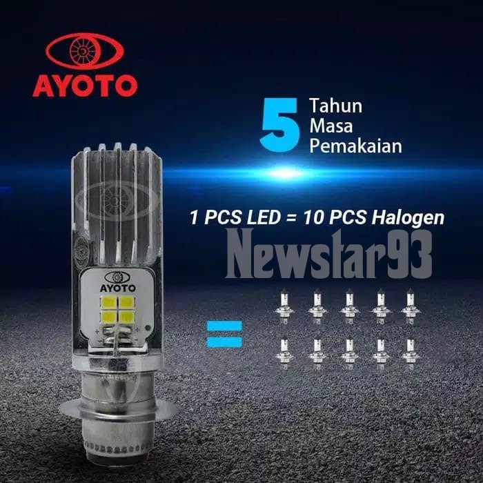 COD Lampu motor depan AYOTO LED M2B H6 AC & DC motor matic/bebek-3