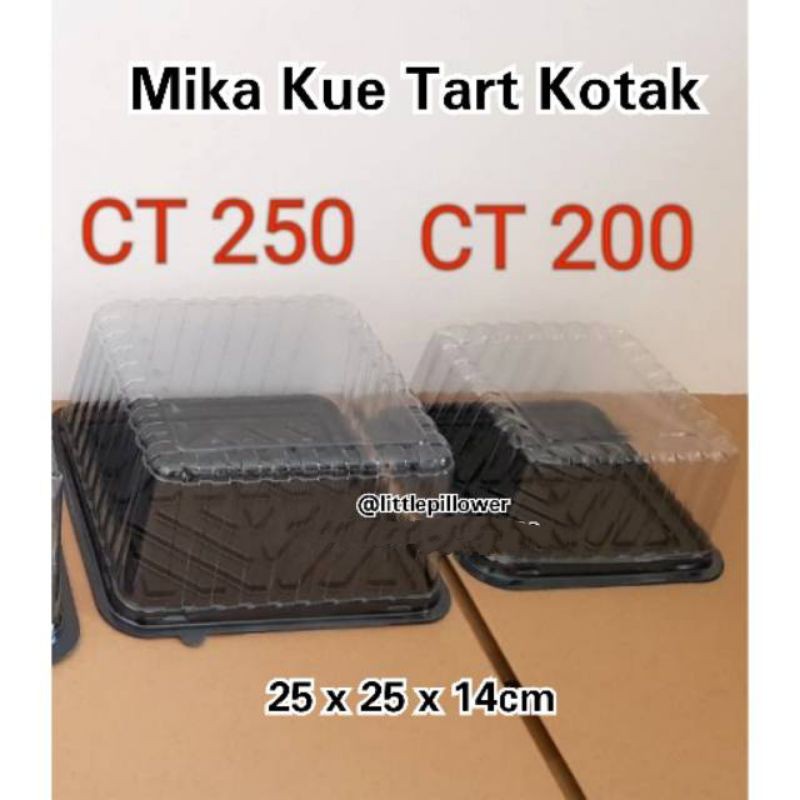 (ISI 10PCS - CT250 KOTAK) Mika kue tart kotak 25cm/Mika bolu kotak/mika nampan/mika tumpeng