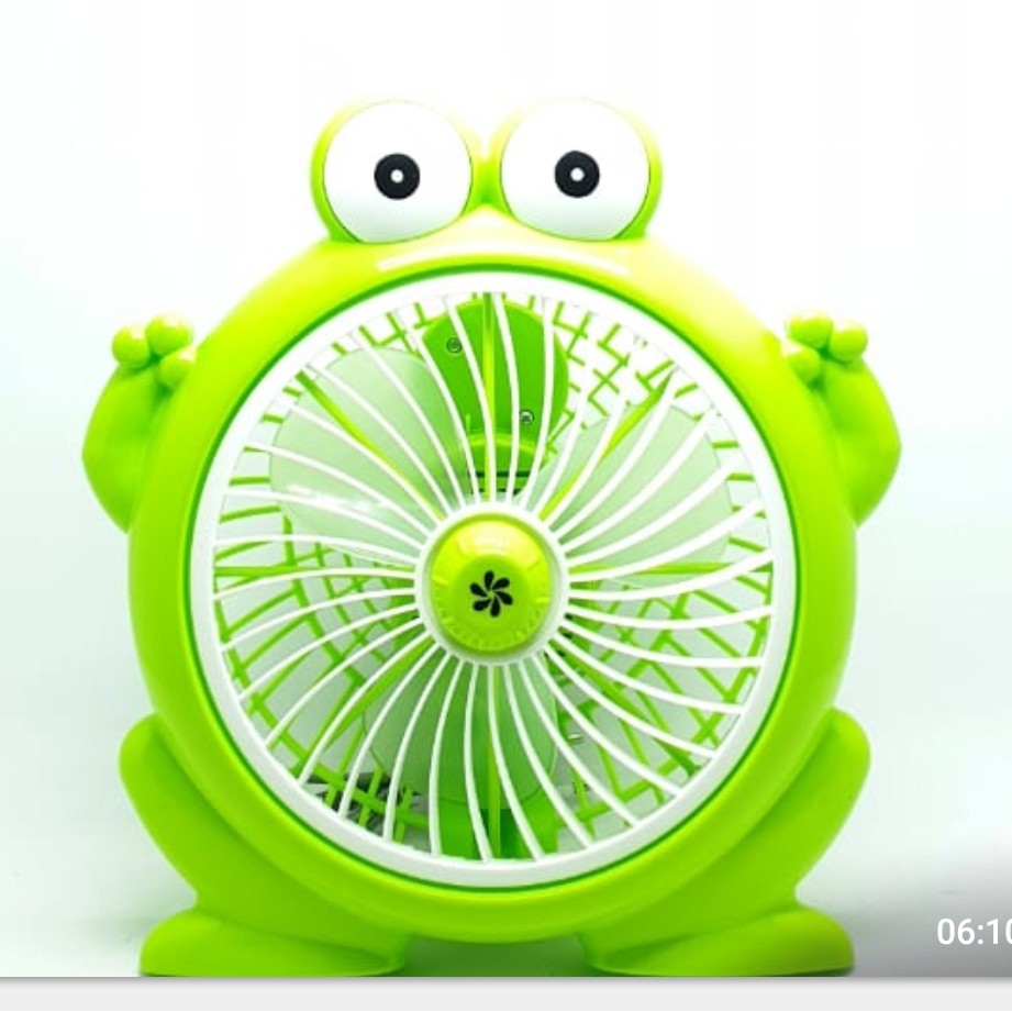 WH-105F Welhome Kipas Angin Frog Kodok 10&quot; / Kipas Angin Listrik Karakter / Box Fan / Desk Fan