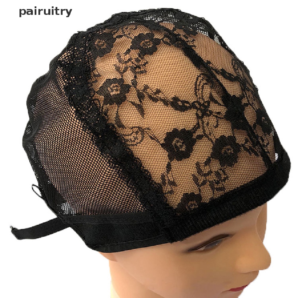 Prt Topi Jaring Mesh Lace Adjustable Untuk Membuat Wig Rambut Palsu PRT