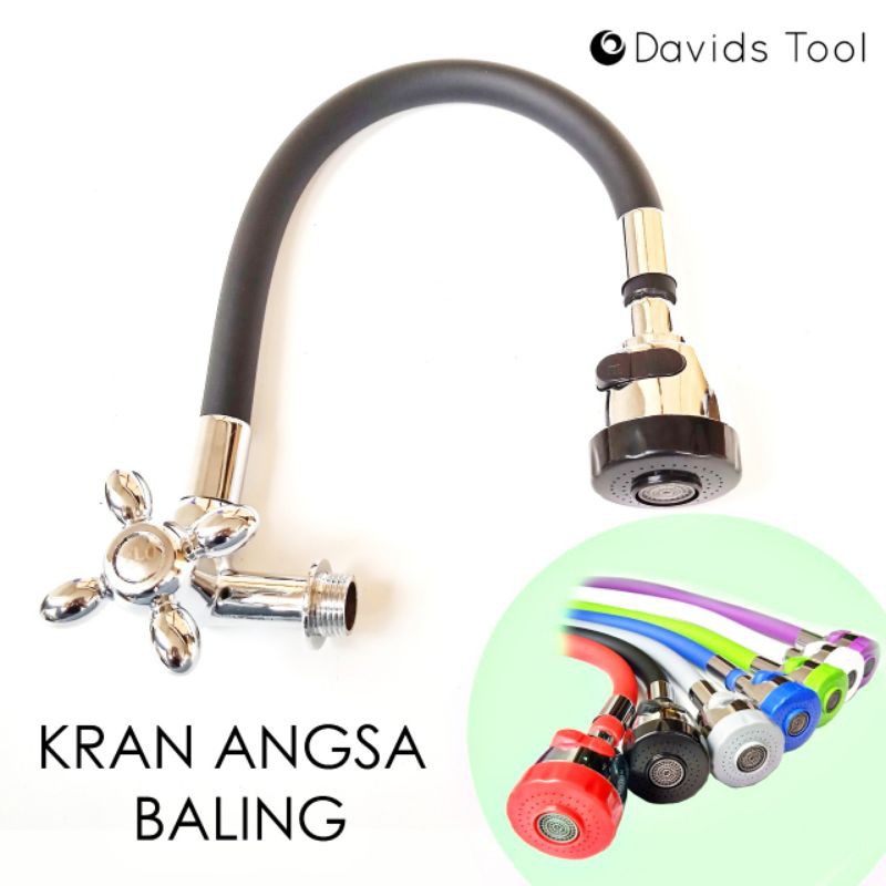 Kran Angsa Fleksibel Keran Air Cuci Piring Dapur Sink Karet