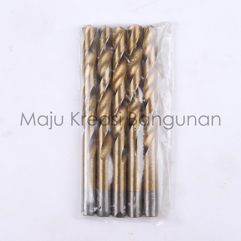 Mata Bor Besi Baja Kuning 12mm 12 mm Kuningan Twist Drill Titanium