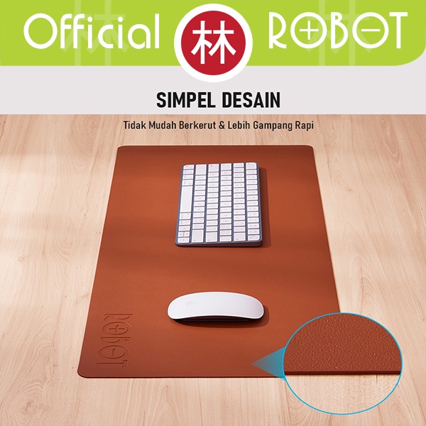 Robot RP06 Mouse Pad PU &amp; Waterproof Material Double Sided Anti Selip