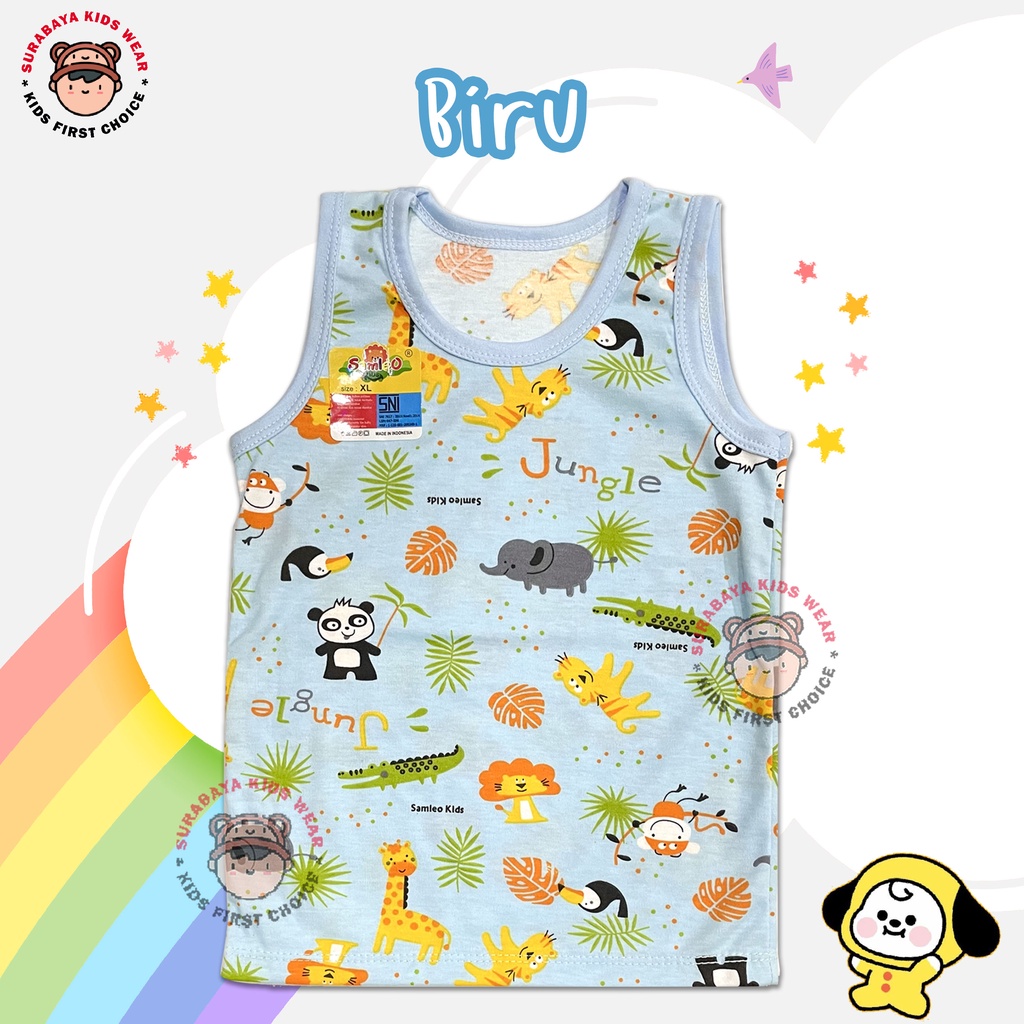 Kaos Singlet Anak Laki - Laki Warna Motif Panda