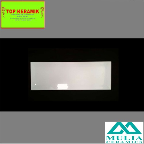 Keramik Dinding Mulia 10x30 Putih Bevel