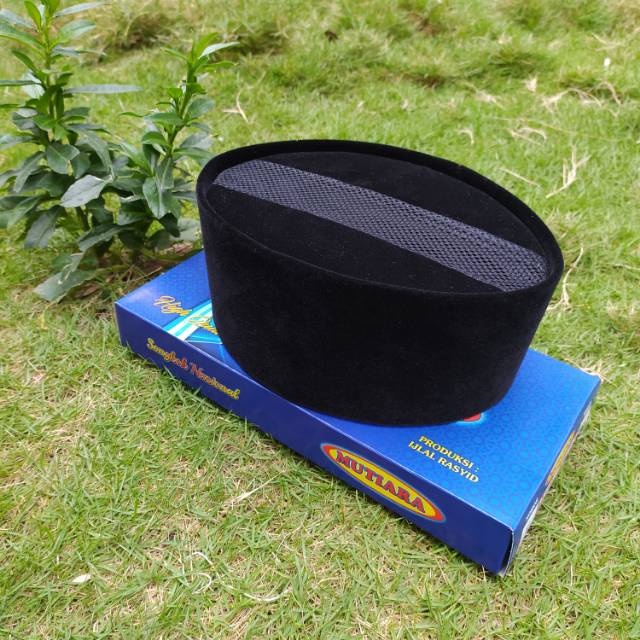 Peci Hitam Ac Tengah Bahan Halus Tinggi 8cm - 9cm - 10cm Songkok Hitam Ac Tengah Kopiah Polos Ac Kop