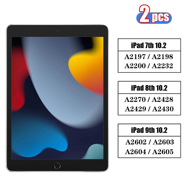 (2 Pak) Film Pelindung Layar Untuk  iPad 9.7 10.2 7th 6th 9th 8th Generation