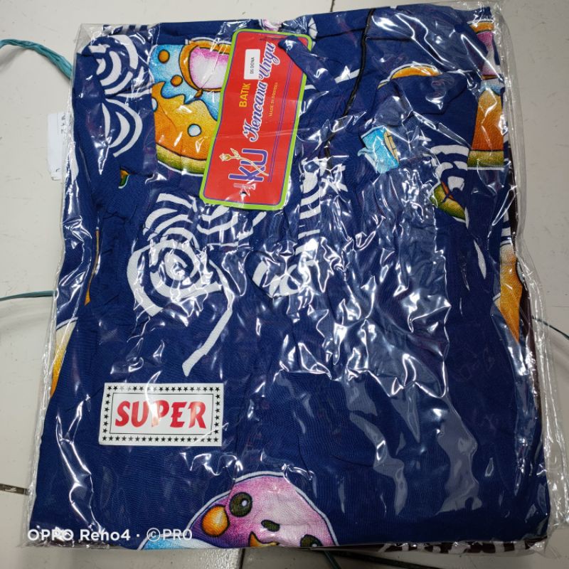 Daster motif boneka kencana ungu daster ibu muda kencanaungu dona-biru dongker