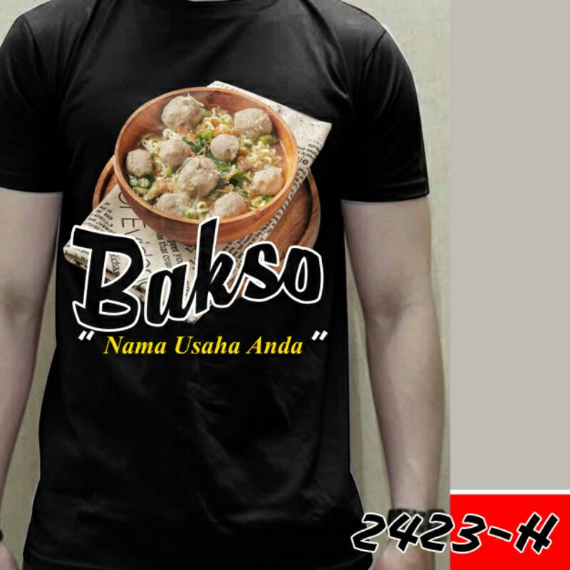 kaos baju profesi pedagang makanan bakso baso mie ayam pangsit siomay pecel ayam lele ketoprak sate 