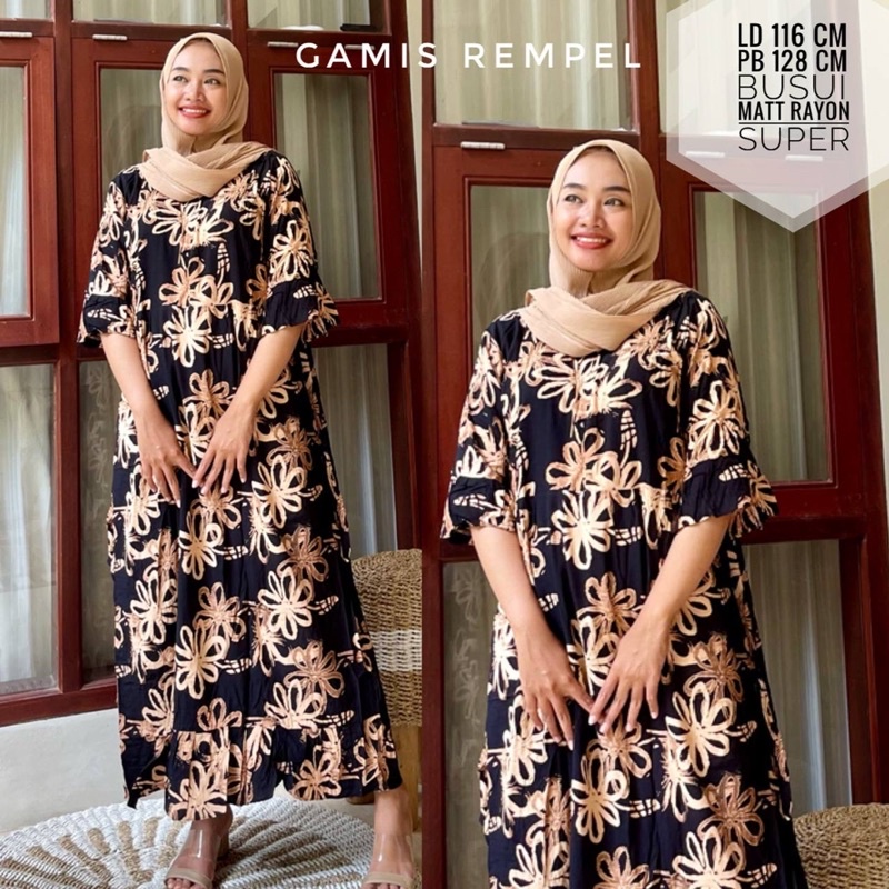 Gamis jumbo busui cabutan bunga